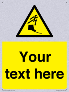 Custom warning kite flying near powerlines